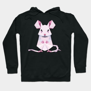 Whimsical Delights: Colorful Low Poly Mouse Magic Hoodie